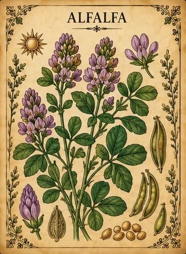 Botanical illustration of Alfalfa