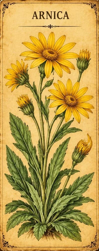 Botanical illustration of Arnica