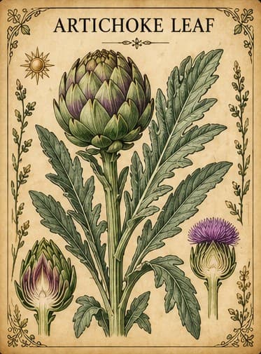 Botanical illustration of Artichoke Leaf