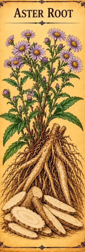 Botanical illustration of Aster Root