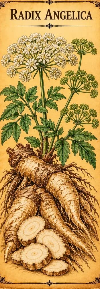 Botanical illustration of Bai Zhi