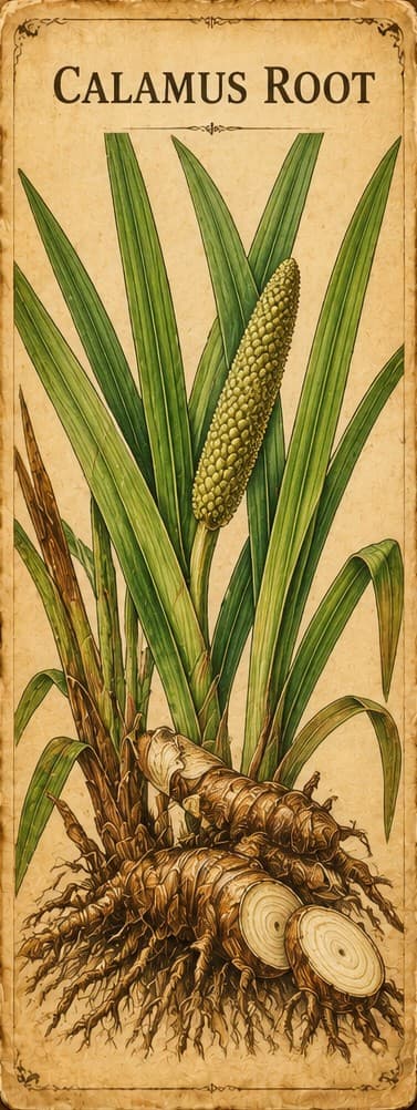 Botanical illustration of Calamus Root
