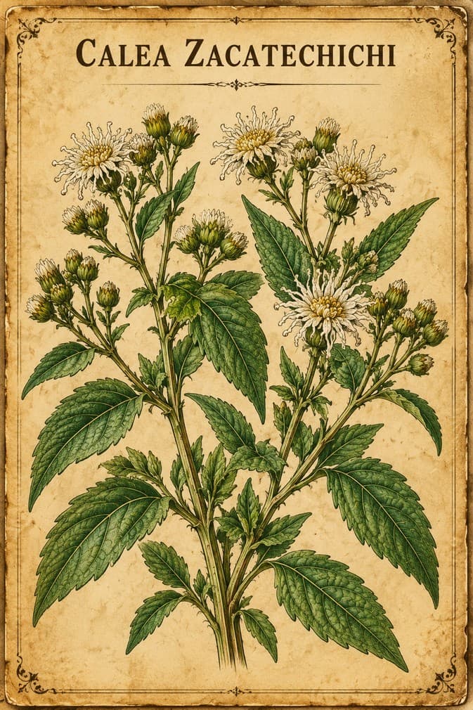 Botanical illustration of Calea Zacatechichi