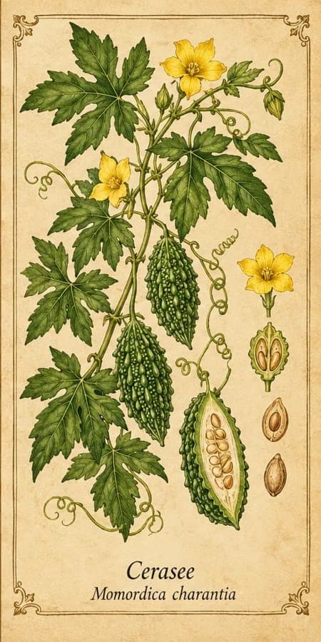 Botanical illustration of Cerasee