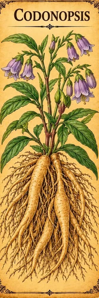 Botanical illustration of Codonopsis