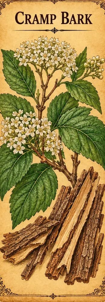 Botanical illustration of Cramp Bark