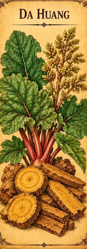 Botanical illustration of Da Huang