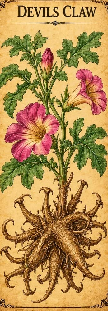 Botanical illustration of Devil's Claw