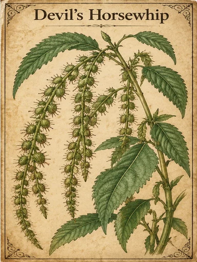 Botanical illustration of Devil's Horsewhip