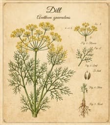 Botanical illustration of Dill