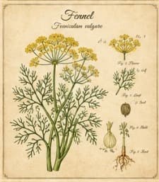 Botanical illustration of Fennel