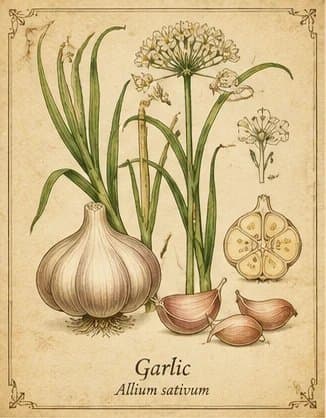 Botanical illustration of Garlic