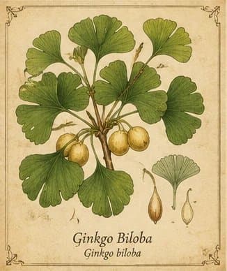 Botanical illustration of Ginkgo