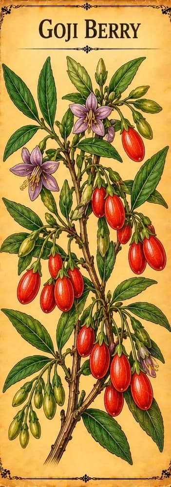 Botanical illustration of Goji Berry