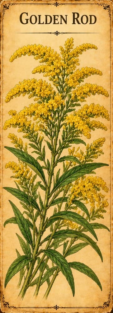 Botanical illustration of Goldenrod