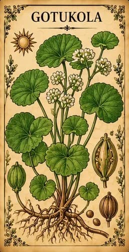 Botanical illustration of Gotu Kola