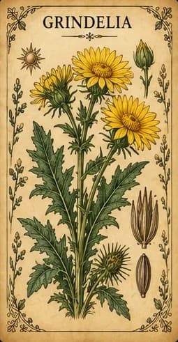 Botanical illustration of Grindelia
