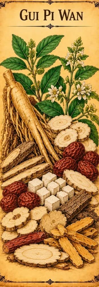 Botanical illustration of Gui Pi Wan