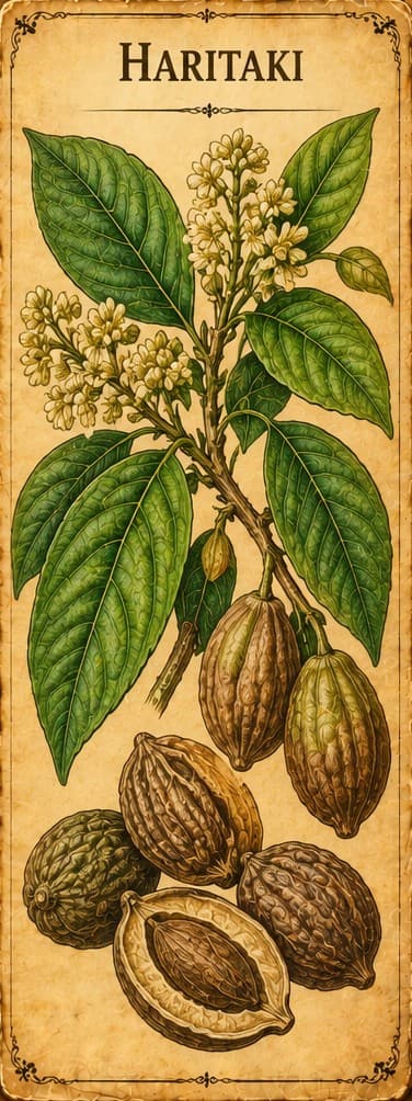 Botanical illustration of Haritaki