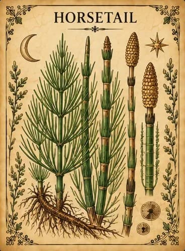 Botanical illustration of Horsetail