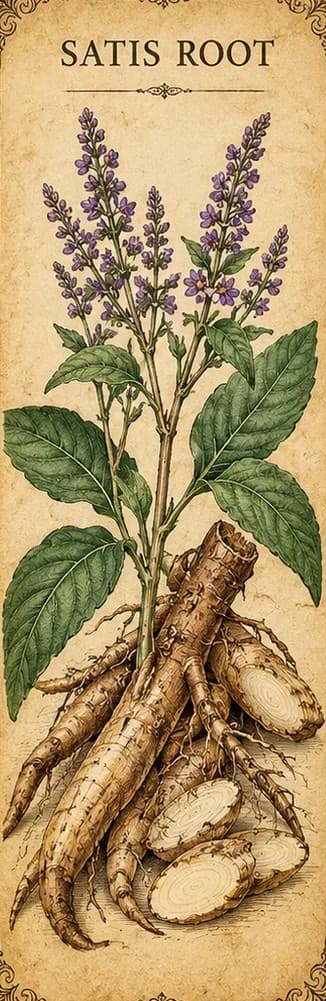 Botanical illustration of Isatis Root