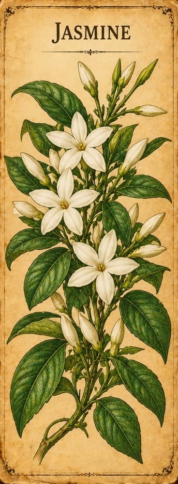 Botanical illustration of Jasmine