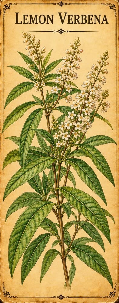 Botanical illustration of Lemon Verbena