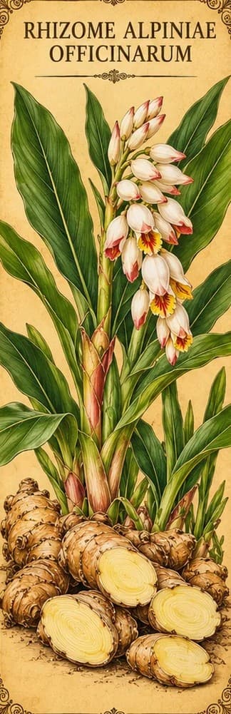 Botanical illustration of Lesser Galangal