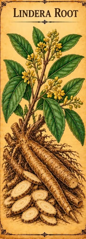 Botanical illustration of Lindera Root