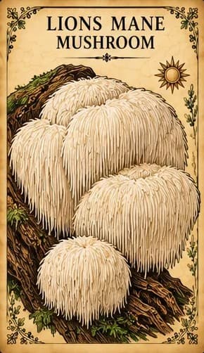 Botanical illustration of Lion's Mane