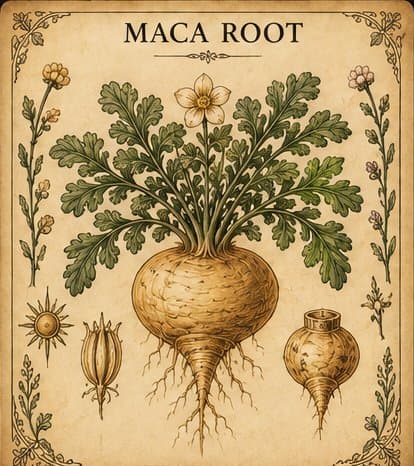 Botanical illustration of Maca