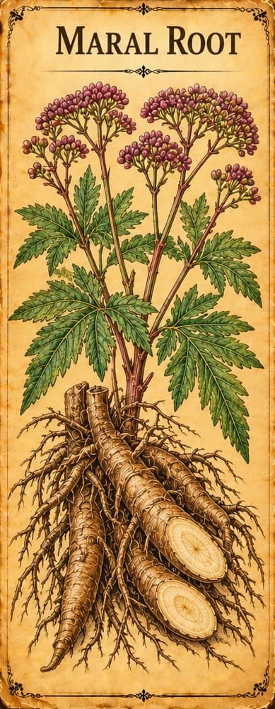 Botanical illustration of Maral Root