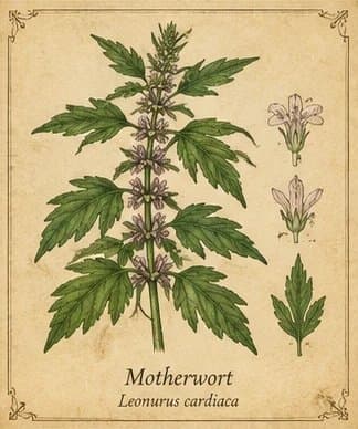 Botanical illustration of Motherwort