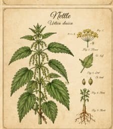 Botanical illustration of Nettle