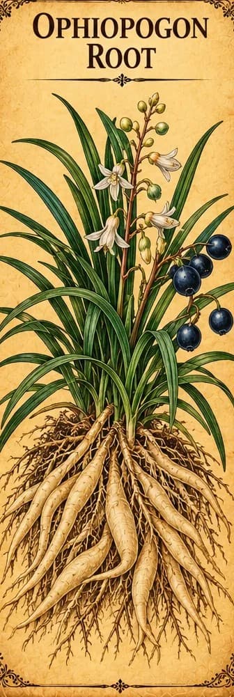 Botanical illustration of Ophiopogon Root