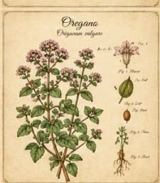 Botanical illustration of Oregano