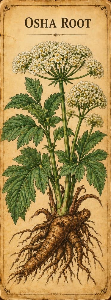 Botanical illustration of Osha