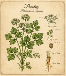 Botanical illustration of Parsley