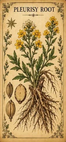 Botanical illustration of Pleurisy Root