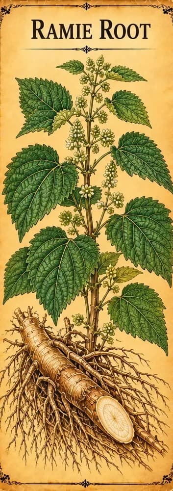 Botanical illustration of Ramie Root