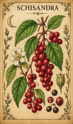 Botanical illustration of Schisandra