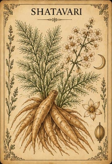 Botanical illustration of Shatavari