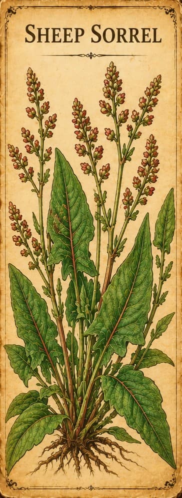Botanical illustration of Sheep Sorrel
