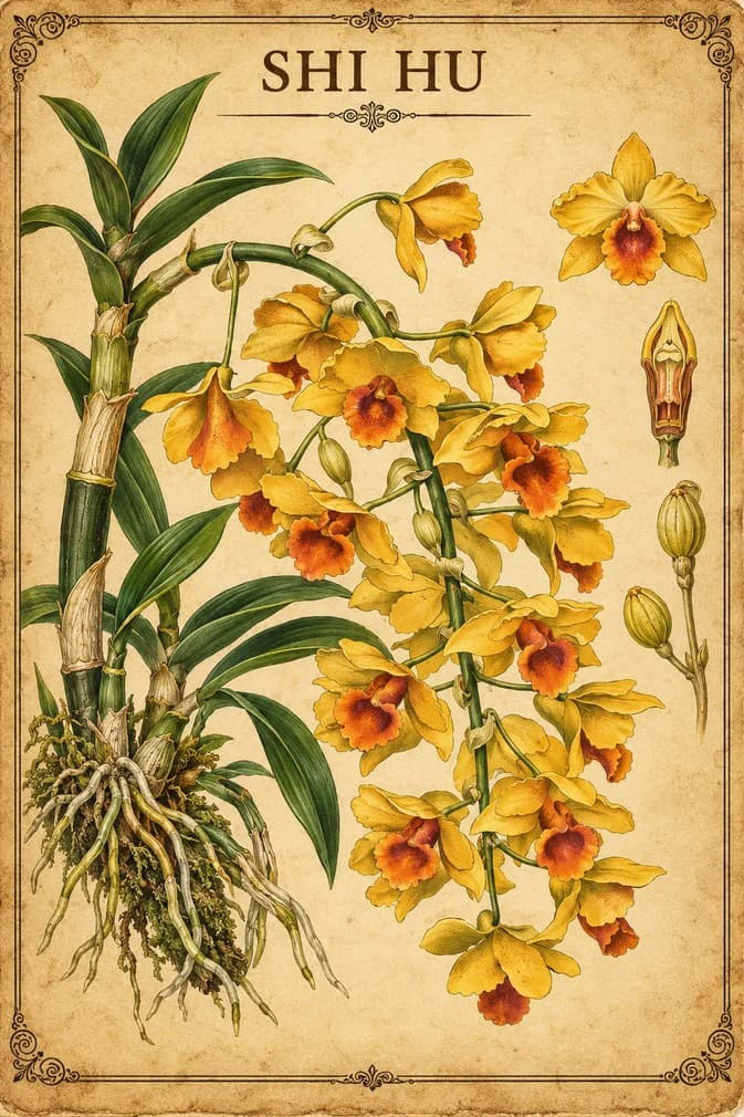 Botanical illustration of Shi Hu
