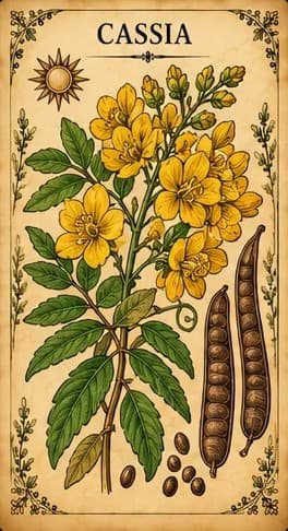 Botanical illustration of Siamese Cassia