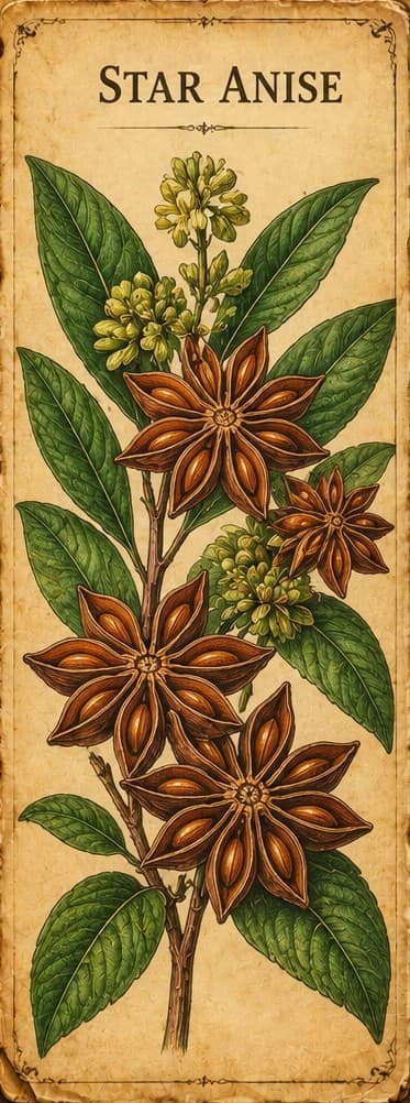 Botanical illustration of Star Anise