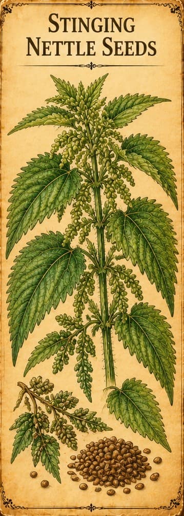 Botanical illustration of Stinging Nettle Seeds