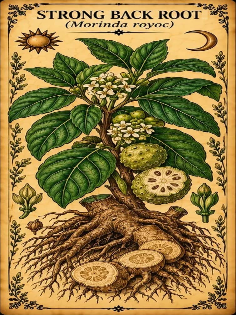 Botanical illustration of Strong Back Root