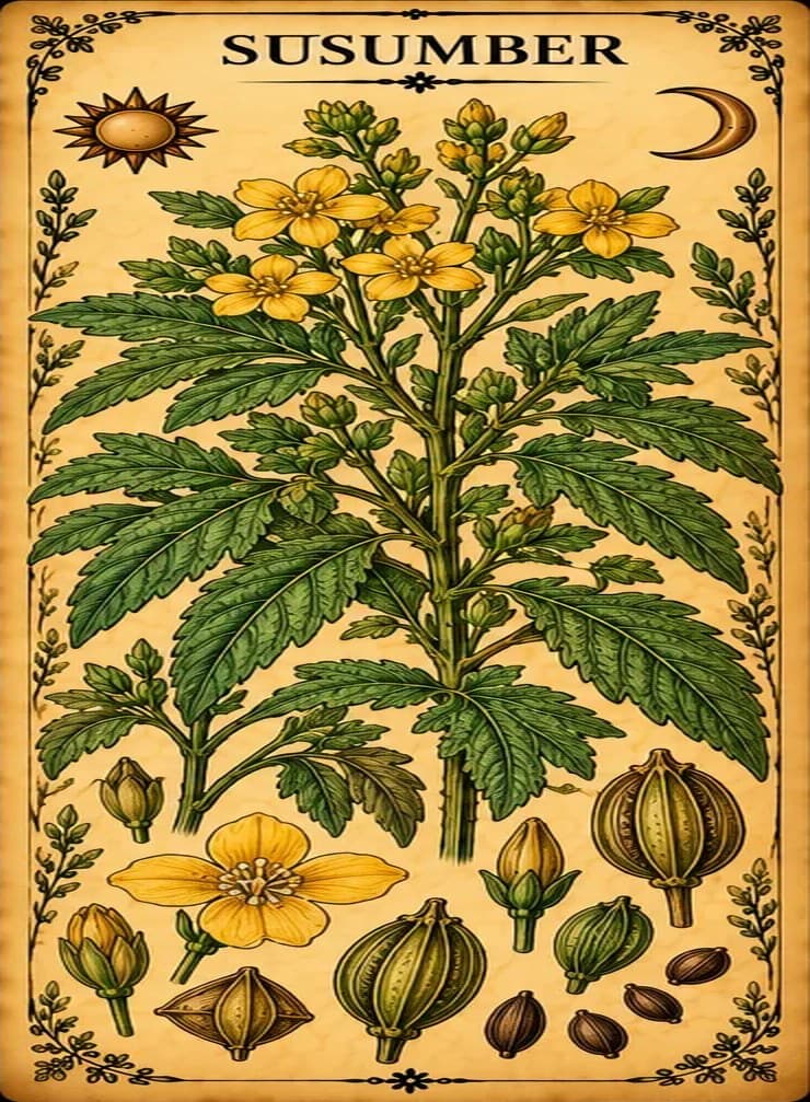 Botanical illustration of Susumber