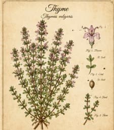 Botanical illustration of Thyme